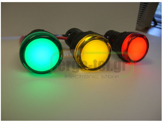 Adeleq LED Ενδεικτική Λυχνία 230V Πορτοκαλί 1τμχ 11-016