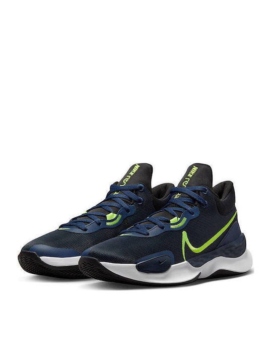 Renew Elevate III Χαμηλά Μπασκετικά Παπούτσια Black / Volt / Midnight Navy / White