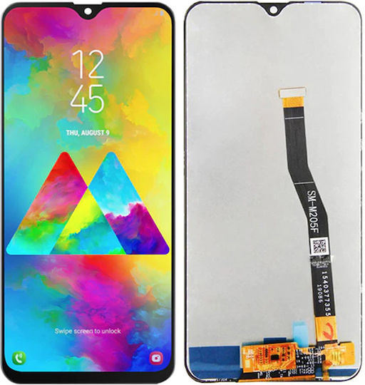 Οθόνη LCD mit Touch-Mechanismus für Galaxy M20 (Schwarz)