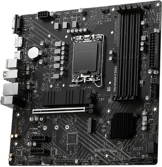 MSI Pro B760M-P DDR4 Motherboard Micro ATX με Intel 1700 Socket 7E02-001R