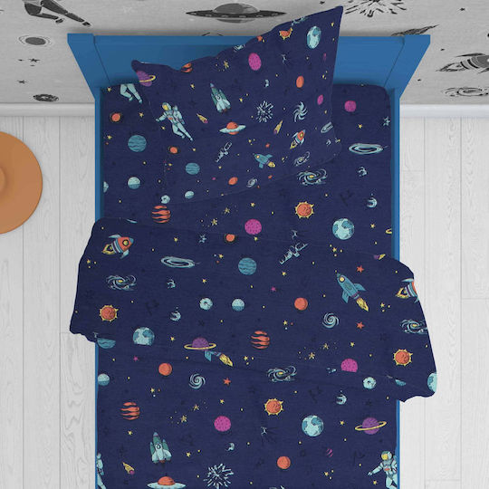 Dimcol Pătură pentru copii Single Space 189 Blue 160x240buc