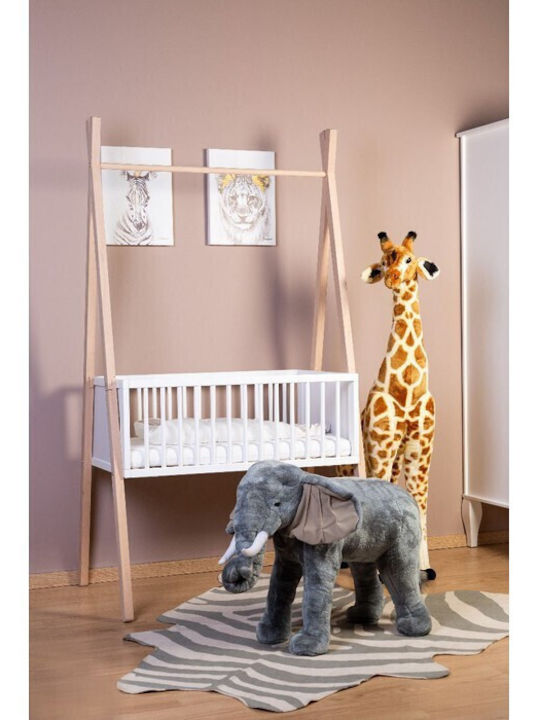 Childhome Λίκνο Tipi 2 in 1 με Ρόδες Λευκό