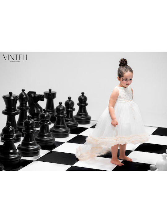 Vinte li Ecru Baptism Dress made of Tulle