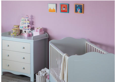 Santa Bebe Rigel Комплекти бебешки мебели с Креват и Комод Бял / Екрю