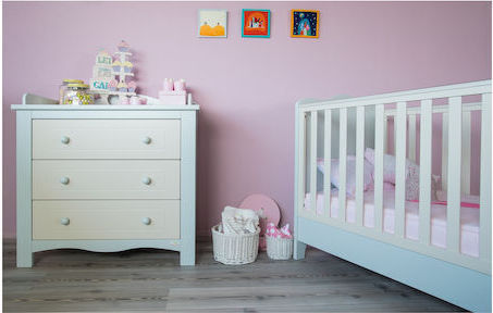 Santa Bebe Rigel Комплекти бебешки мебели с Креват и Комод Бял / Екрю