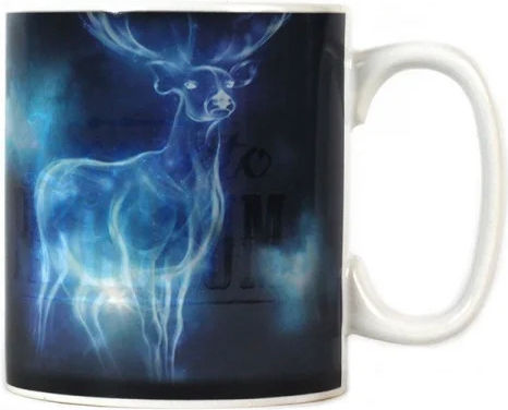 Half Moon Bay Harry Potter - Patronus Schimbare de căldură Cană Ceramică Neagră 400ml Half Moon Bay Harry Potter - Patronus Schimbare de căldură Cană Ceramică Neagră 400ml