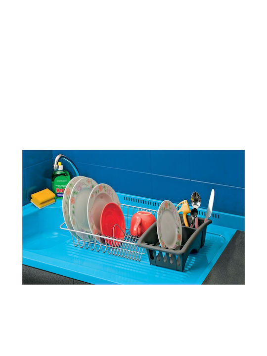 Metaltex Aquatex Στραγγιστήρι Νεροχύτη Μεταλλικό Γκρι 35x30x11cm