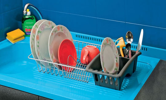 Metaltex Aquatex Στραγγιστήρι Νεροχύτη Μεταλλικό Γκρι 35x30x11cm