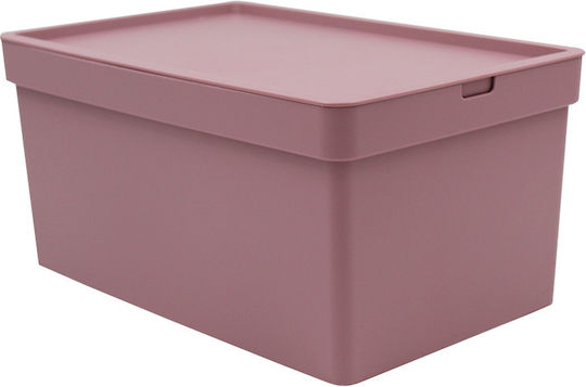 Viomes Nova Plastic Storage Box with Lid Pink 35x25.5x13.5cm 1pcs