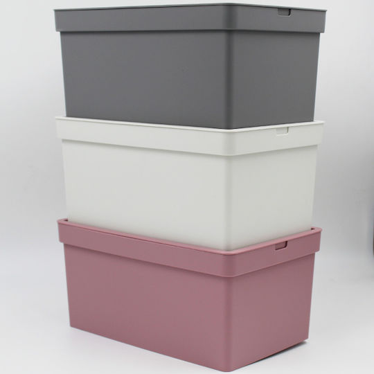 Viomes Nova Plastic Storage Box with Lid Pink 35x25.5x13.5cm 1pcs