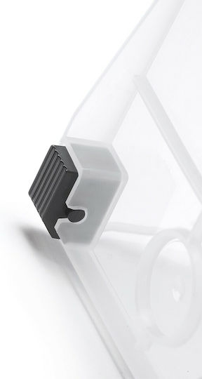 Prosperplast Plastic Storage Box with Wheels Transparent 57.8x37.9x25.6cm
