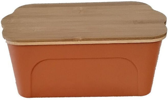 Sidirela Пластмаса Кутия за съхранение с капак Оранжев 41x28x14см 1бр
