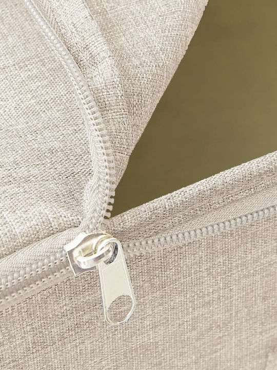 vidaXL Stoff Aufbewahrungsbox mit Deckel Beige 43x34x23cm 2Stück
