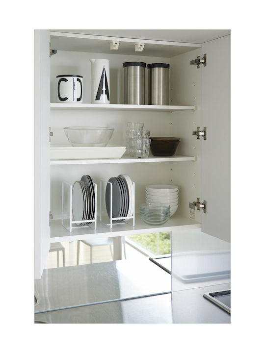 Yamazaki Cabinet Dish Rack Metallic in White Colour 16x11.5x20cm