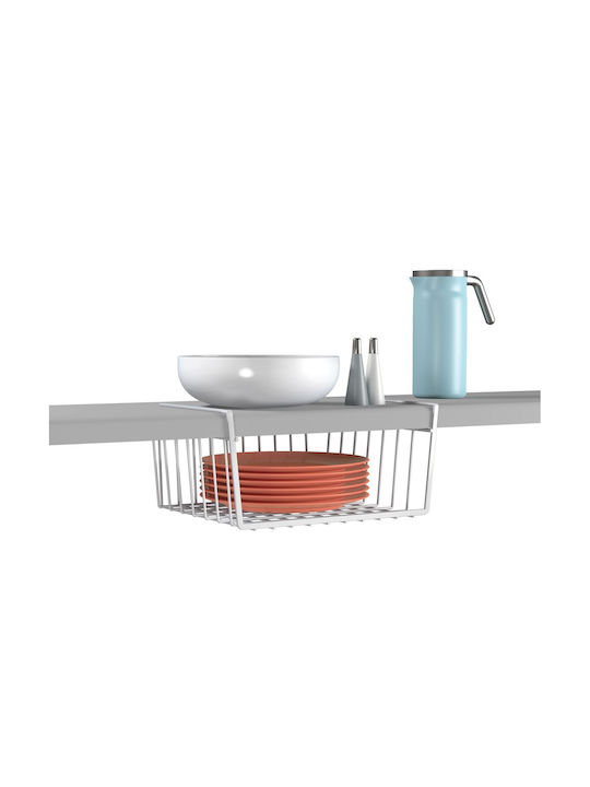 Metaltex Babatex Kitchen Organizer Racks Metallic in White Colour 26x30x14cm
