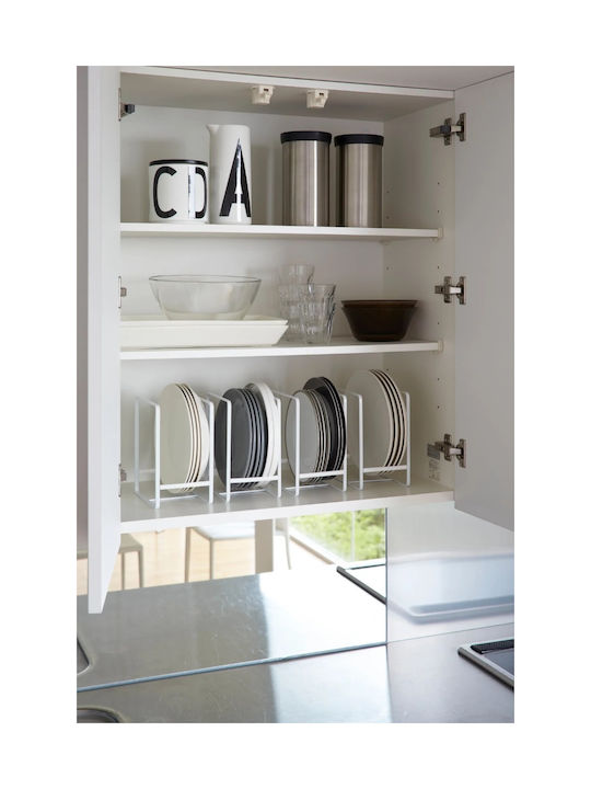 Yamazaki Cabinet Dish Rack Metallic in White Colour 16x11.5x20cm