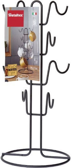 Metaltex Metallic Mug Stand Tree 19x19x44cm Black