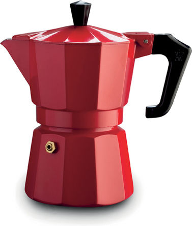 Pezzetti Italexpress Stovetop Espresso Pot for 1Cups Red