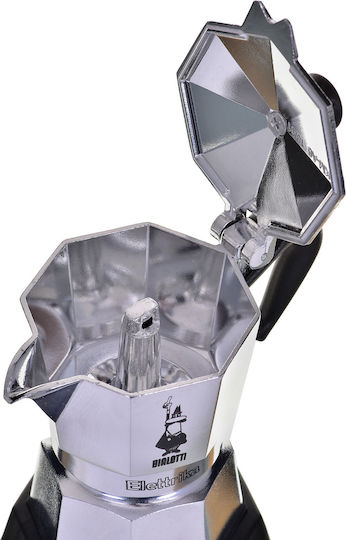 Bialetti Moka Elettrika 2 Electric Stovetop Espresso Pot 2 Cups 170W Silver