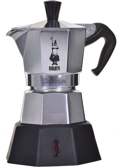 Bialetti Moka Elettrika 2 Electric Stovetop Espresso Pot 2 Cups 170W Silver