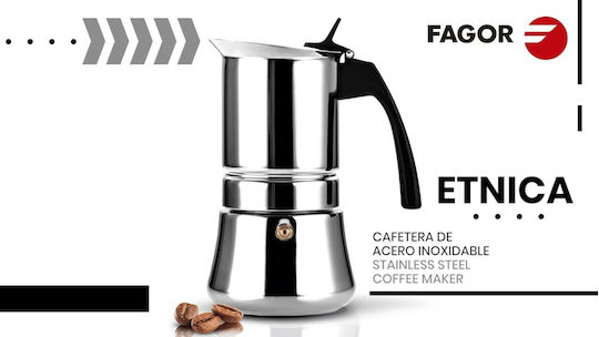 Fagor Etnica Кафеварки За Еспресо 4 Чаши Inox Сребрист