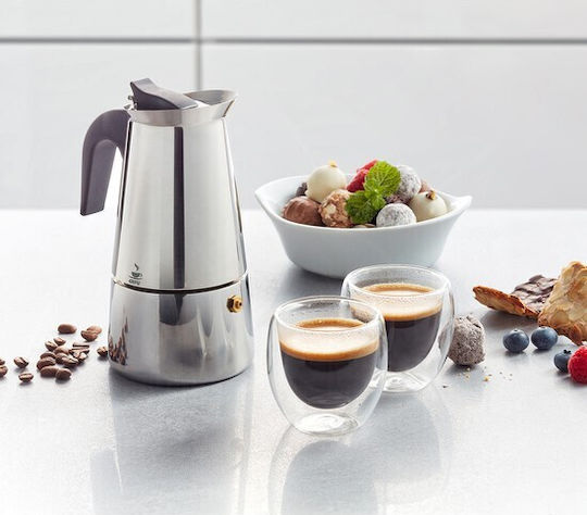 Gefu Gefu Espresso Pot 2 Cups Silver