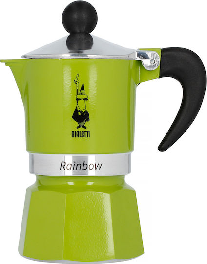 Bialetti Rainbow Stovetop Espresso Pot 1 Cups Green