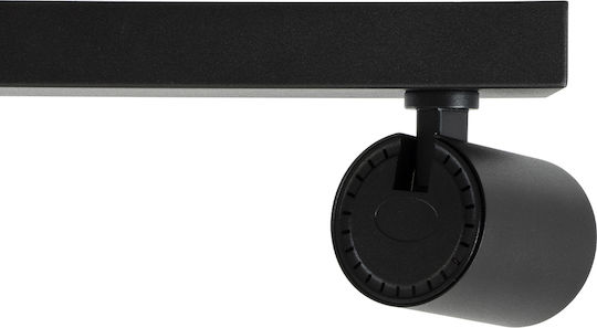 GloboStar Leonardo Triplu LED Alb Natural Spot în Culoare Negru