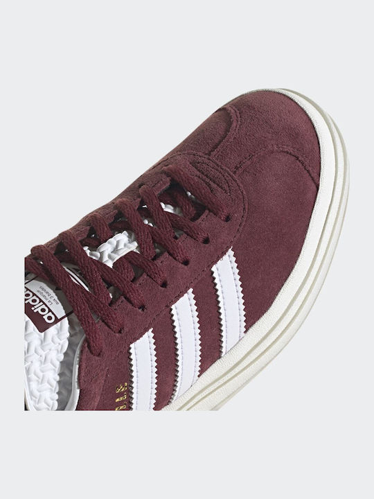 Gazelle Bold Flatforms Sneakers Shadow Red / Cloud White / Core White