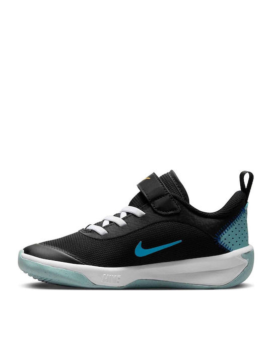 Omni Multi Court Ps Kids Sports Shoes Running with Hoop & Loop Closure Black