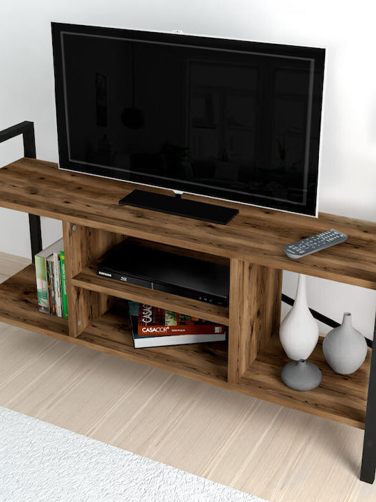 TV Stand Santana Black - Smoked Walnut L120xW35xH61cm