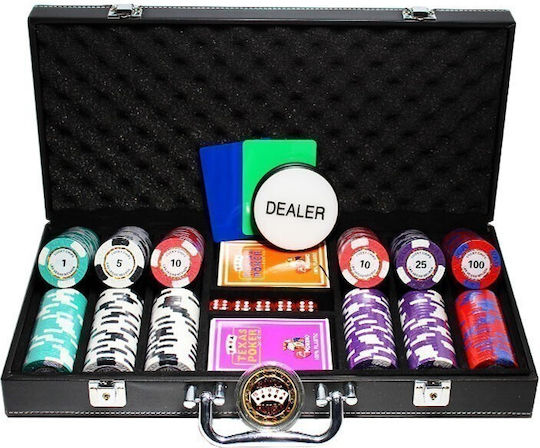 Pokeritems Tornado Сет от 300 броя покер чипове 14гр в Куфарче