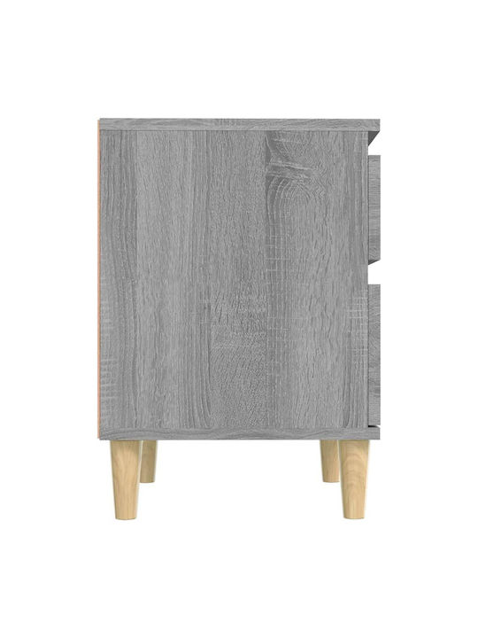 Κομοδίνα Ξύλινα Γκρι Sonoma 2τμχ 40x35x50cm