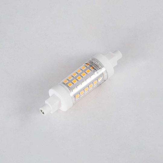 GloboStar Bec LED 7W pentru Soclu R7S și Formă R80 Alb cald 791lm