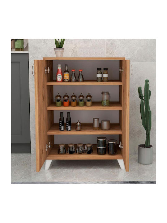 Ξύλινη Παπουτσοθήκη Lilly με 4 Ράφια Pine Oak Μ72xΠ32.5xΥ88cm