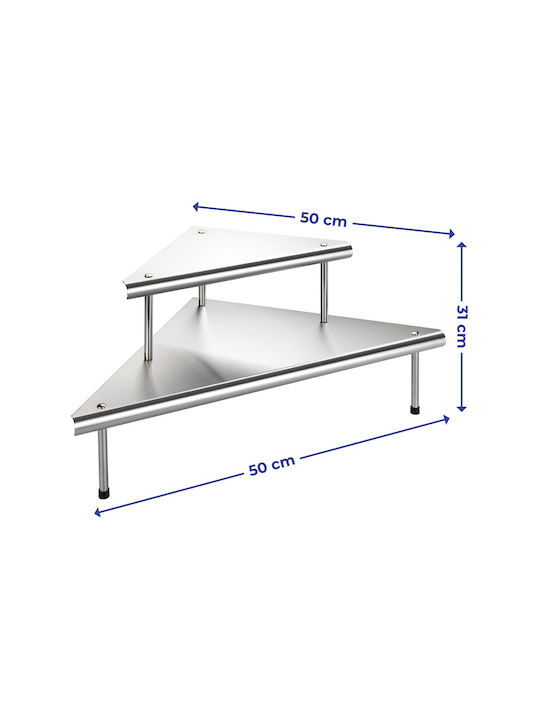 Wenko Επιτραπέζια Βάση Inox 48.5x48.5x31εκ. Ασημί