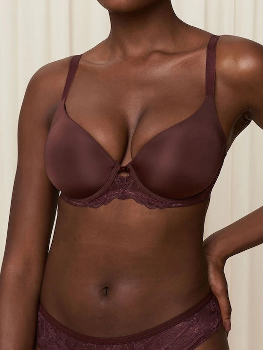 Triumph Amourette Bra without Padding Underwire Chocolate