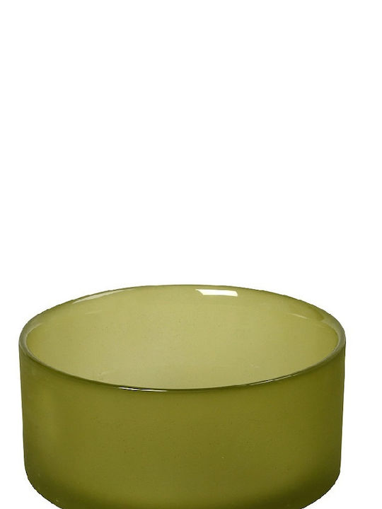 Espiel Caprice Διακοσμητικό Μπωλ Γυάλινο Lime 15x15cm