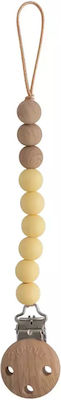 Mushie Clip Pacifier Eva with Beads made of Silicone Mustard