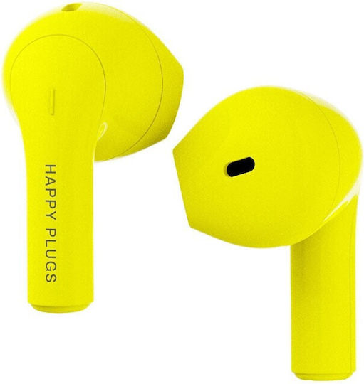 Happy Plugs Joy In-ear Bluetooth Handsfree Earphones with Sweat Resistance and Charging Case Yellow