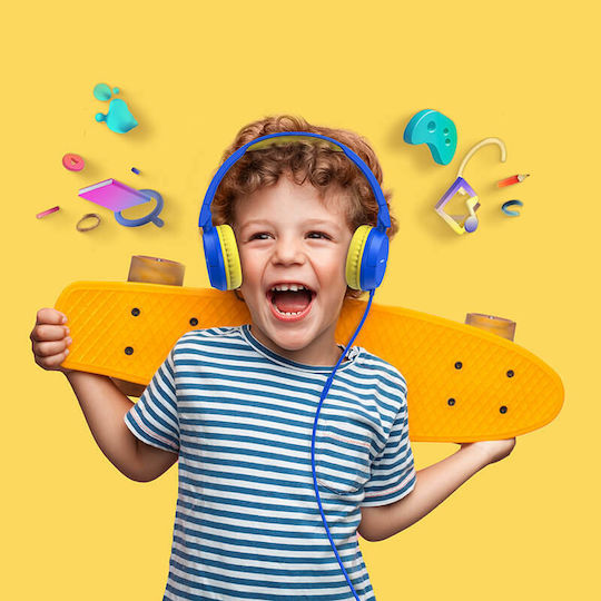 Joyroom JR-HC1 Cu fir Pentru copii On Ear Căști Yellow / Blue