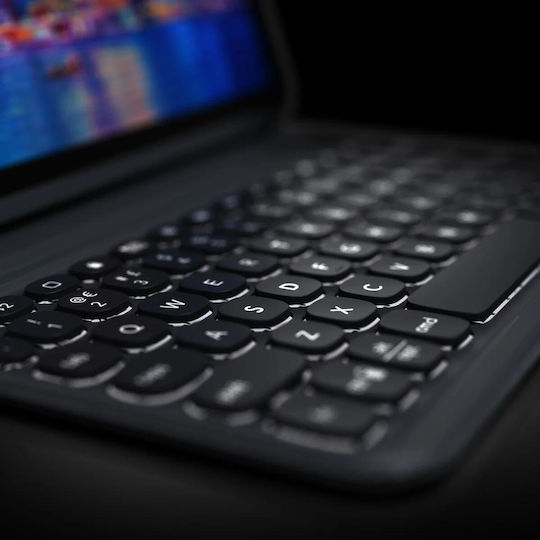 Zagg Pro Keys Flip Cover With Keyboard In English UK Charcoal (iPad 2019/2020/2021 10.2'')