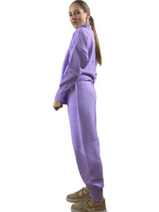 Women's Knitted Set Purple One Size