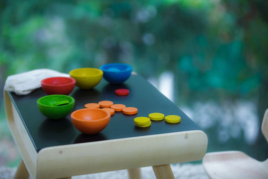 Plan Toys Βρεφικό Παιχνίδι Sort & Count Cups από Ξύλο για 18+ Μηνών