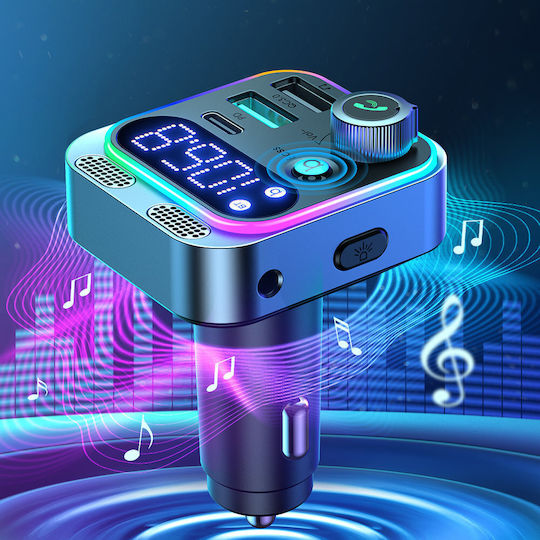 Joyroom FM Transmitter Αυτοκινήτου με Bluetooth / Type-C / USB