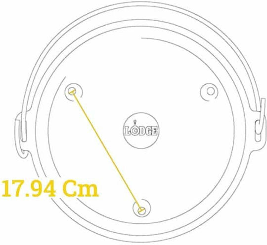 Lodge Κατσαρόλα για Camping Μαντεμένια 5.68ml