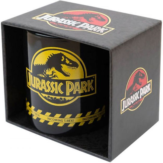 Grupo Erik Jurassic Park Κούπα Κεραμική Μαύρη 300ml