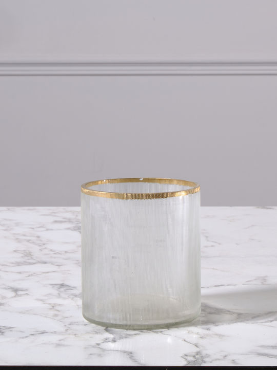 Supergreens Φωτοφώρο Candle Holder suitable for Tealights Glass Transparent 9x9x10cm 1pcs