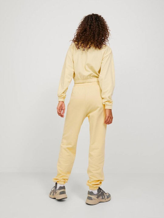 Jack & Jones Women's Cropped Sweatshirt Yellow