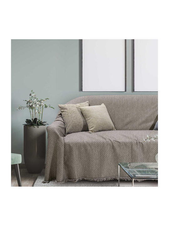 Das Home 0170 Покривка За Триместен Диван Шенил 180x300см Бежова